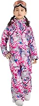DOOK SNOW Boy and Girl's One-piece ski suit Winter Warm Snowsuits Kids Toddler Waterproof Outdoor Ski Suit Ski suit for kids