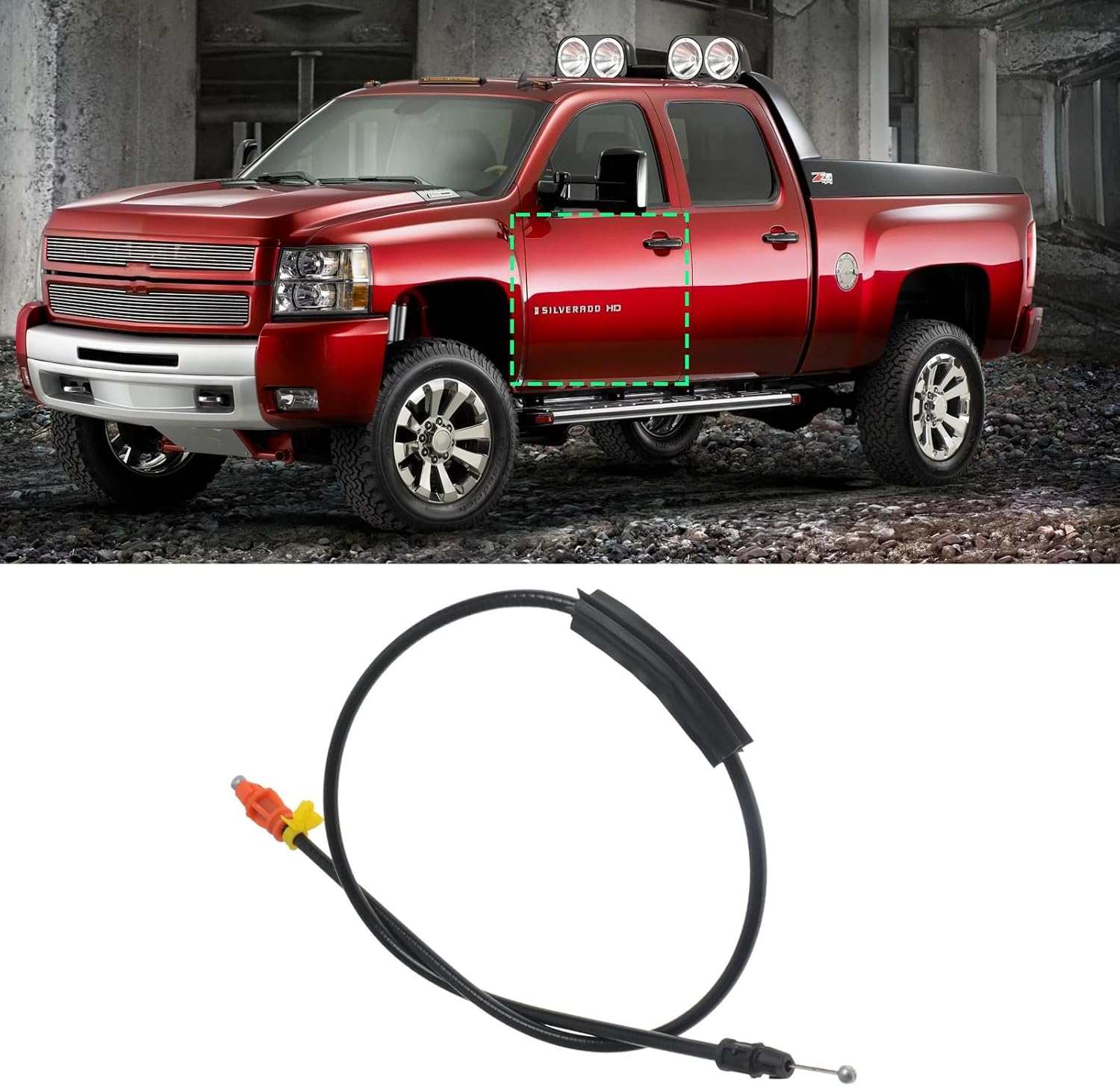 Compatible with Chevy Silverado Door Handle Latch Cable 2007-2014,25.8 Inch Inside Door Pull Latch Release Cable for Tahoe Yukon Sierra Escalade Driver/Copilot,Replacement for 22862028,22862029