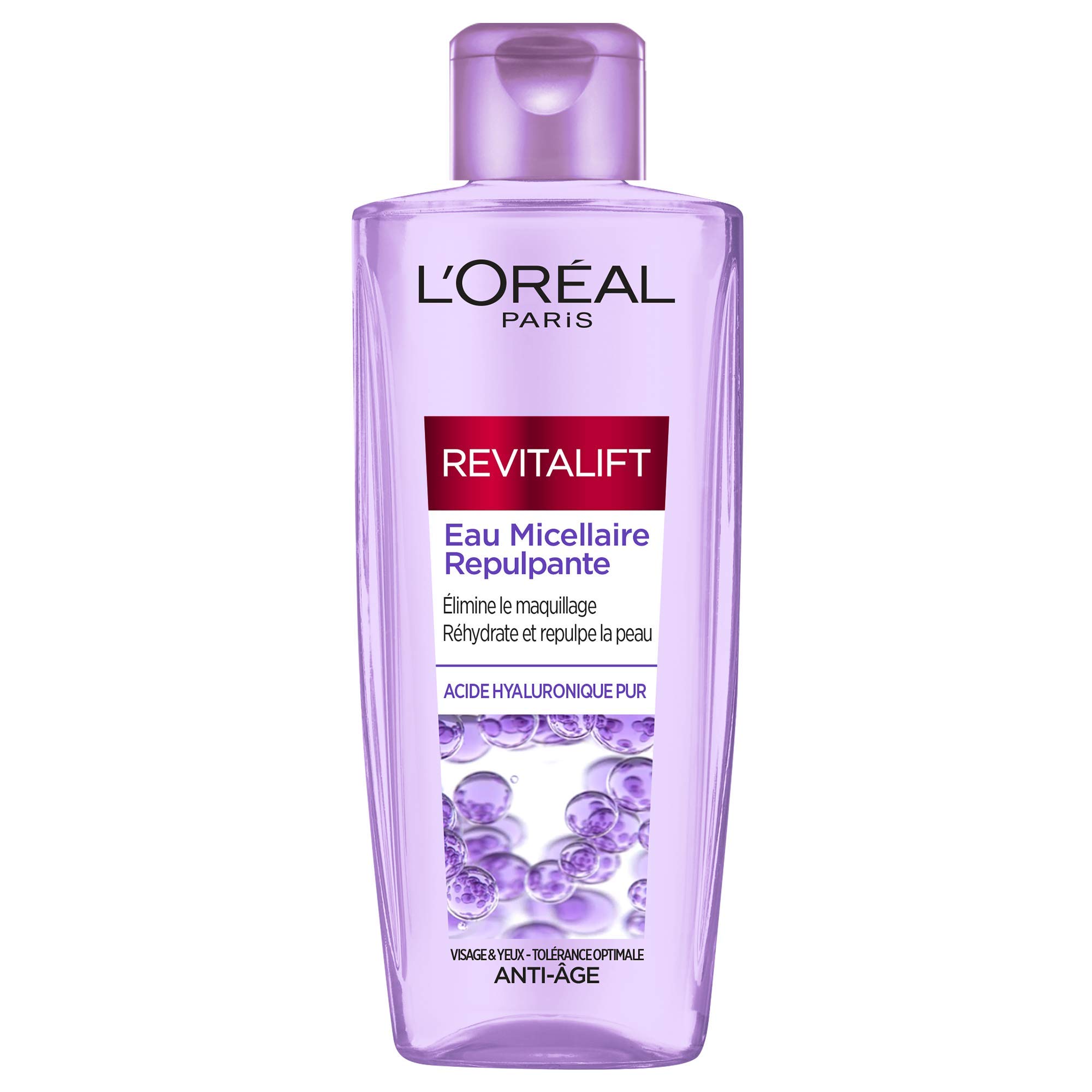 L'Oréal Paris - Revitalift Filler - Plumping Micellar Water - With Pure Hyaluronic Acid - 200 ml, Mizellenwasser, 200 ml (Pack of 1)