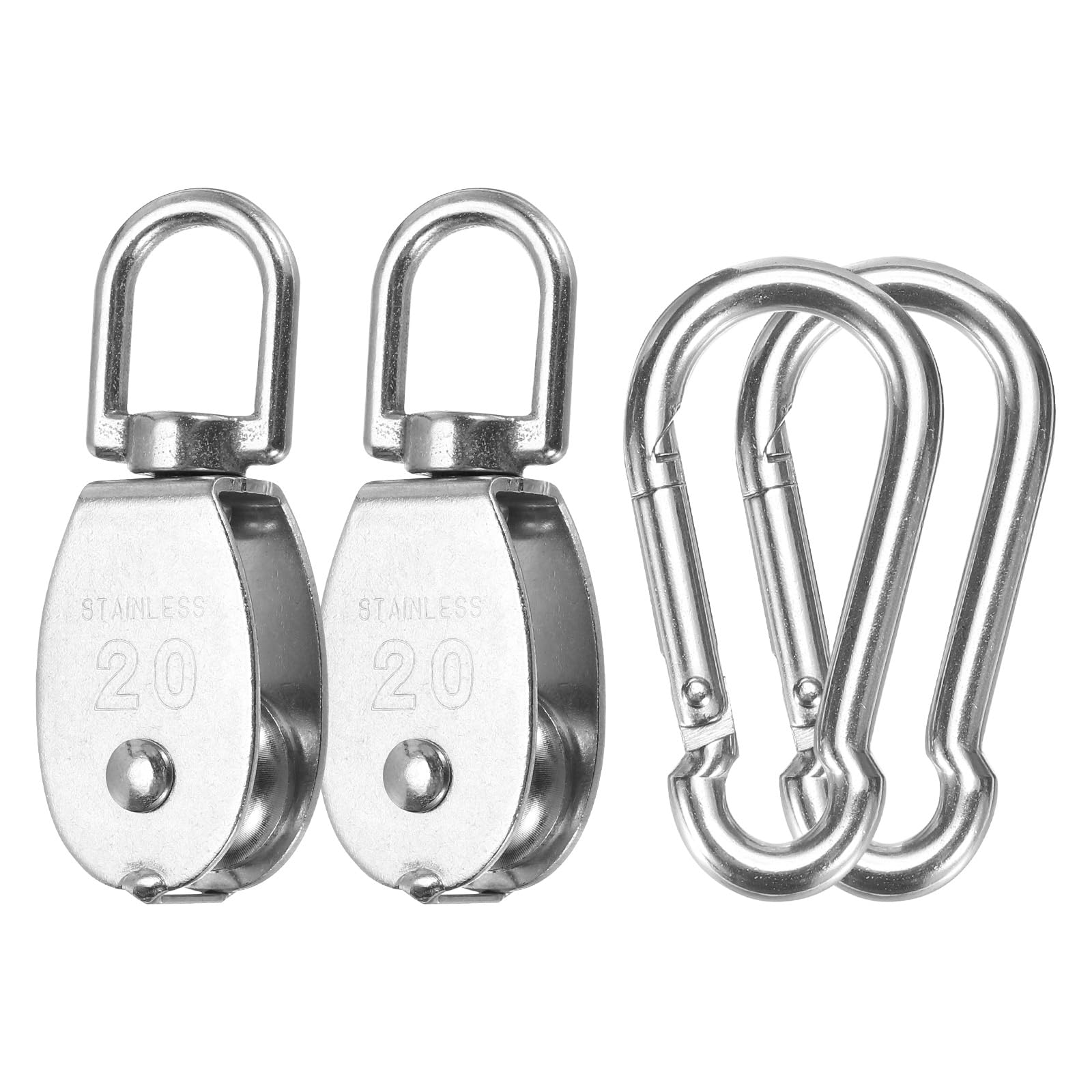 Poulie de levage pivotante inox 304 PATIKIL kit de suspension fiable