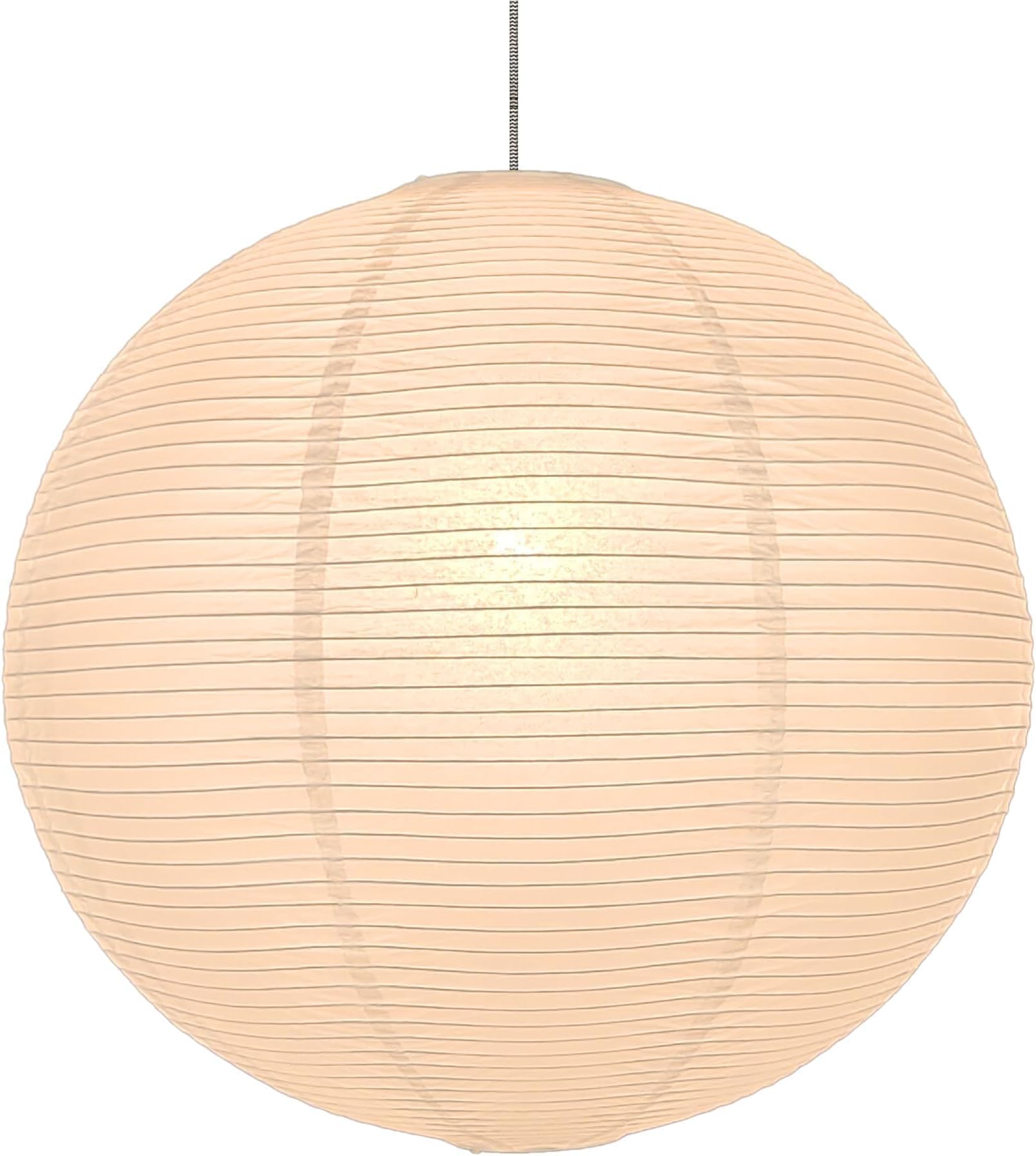 Hytsoeee(21.65Inch) Large Round Paper Lantern Lamp,White Rice Paper Lamp Shade,Chinese Foldable Paper Lantern Lampshade for Home Indoor Living room,Bedroom,Ceiling Decor