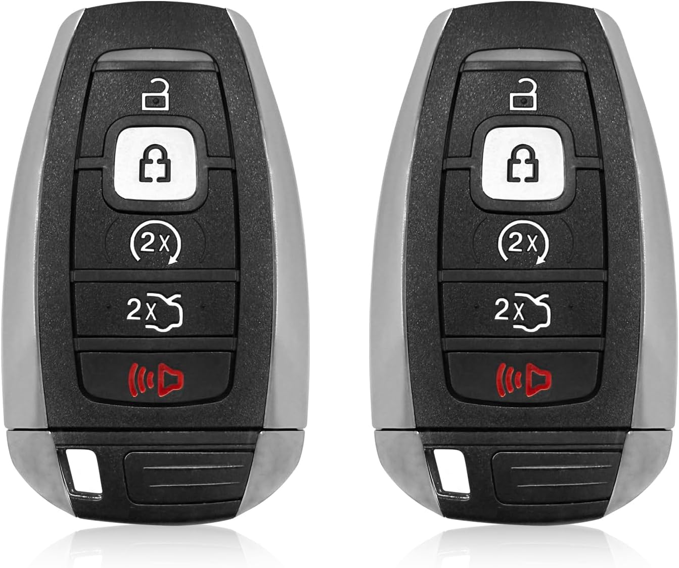 2 Keylessbest Replacement for 2019 2020 2021 2022 2023 Ford Lincoln Continetal MKC MKX MKZ Navigator Nautilus Key Fob Remote Control M3N-A2C940780 5 Buttons 902MHz
