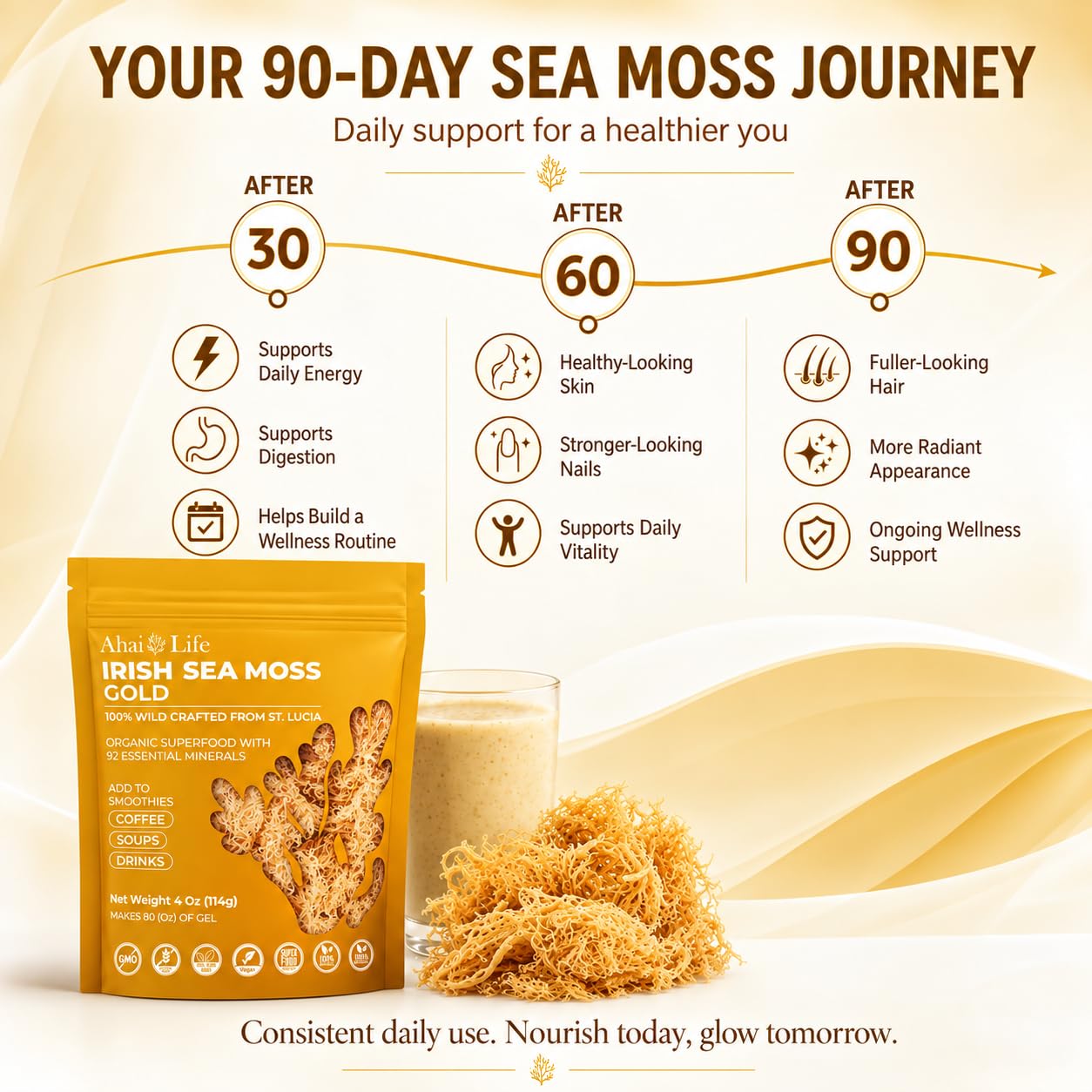 Gold Wildcrafted Raw Sea Moss, 4oz — Amazon image 6