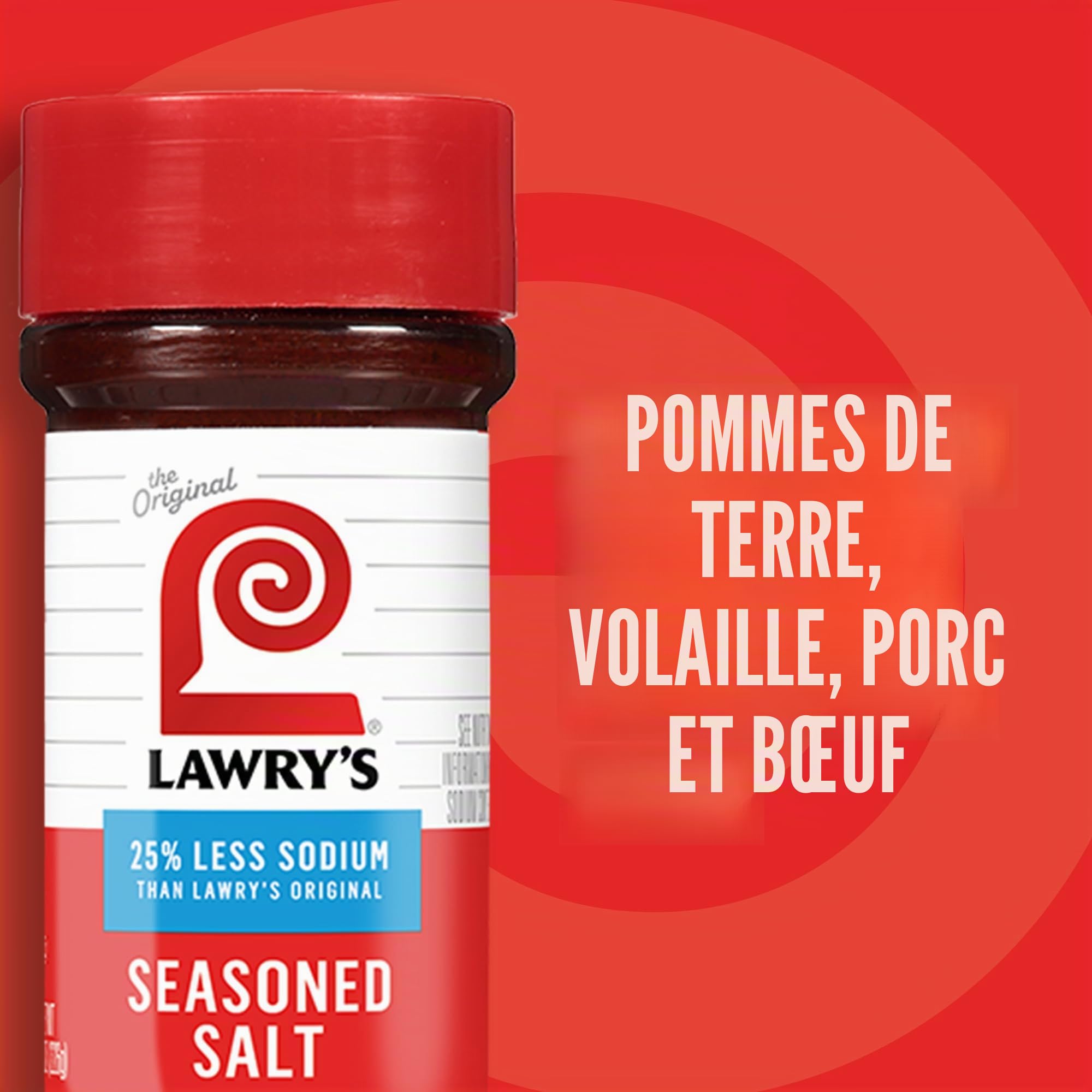 Sel assaisonné Lawry's, 25 % moins de sodium, (1) 8 OZ Bouteille
