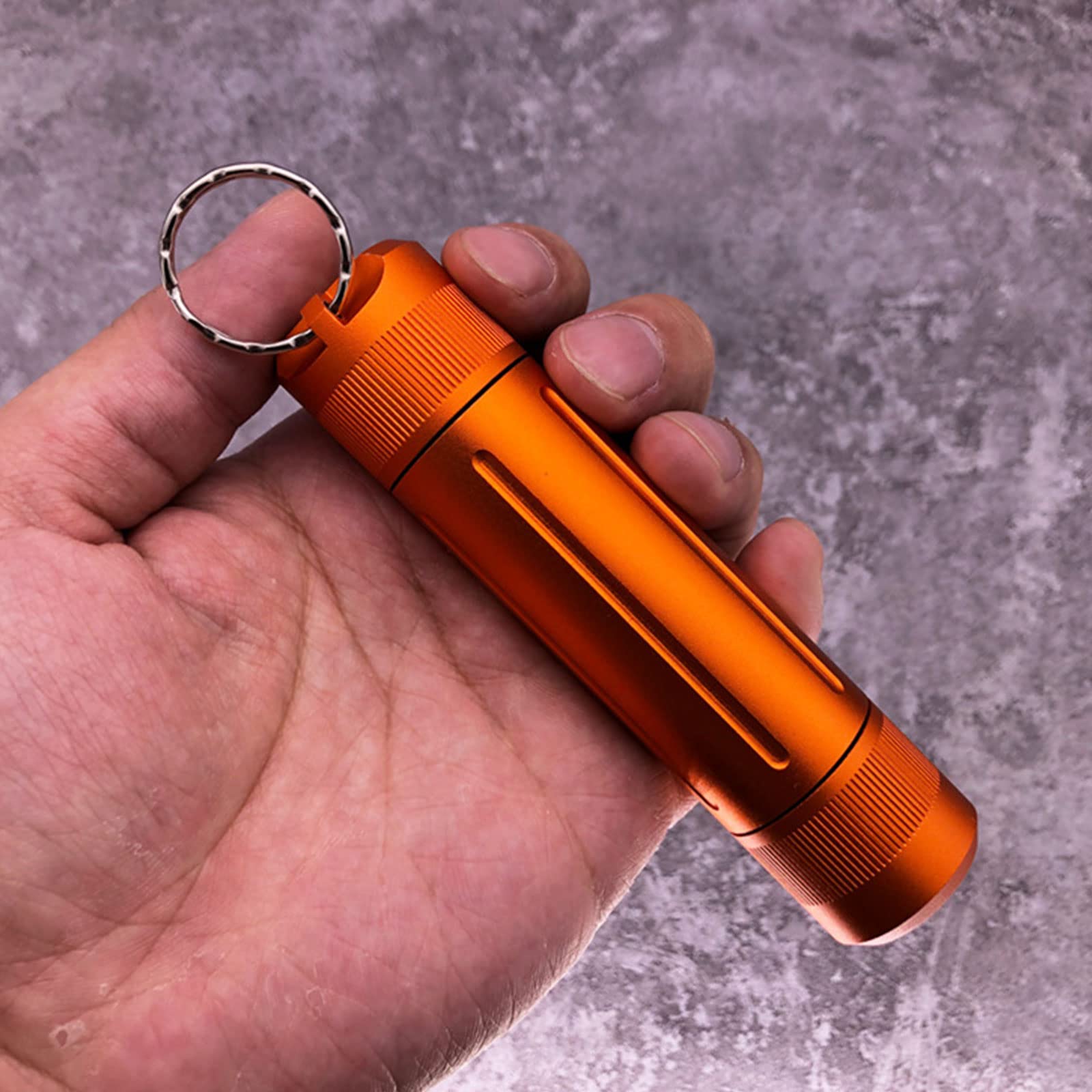 Capsule Étanché Aluminium 12 Cm – Contenant Hermétique Survie Camping Randonnée, Porte-Clés Pour Pilules, Allumettes, Clés USB