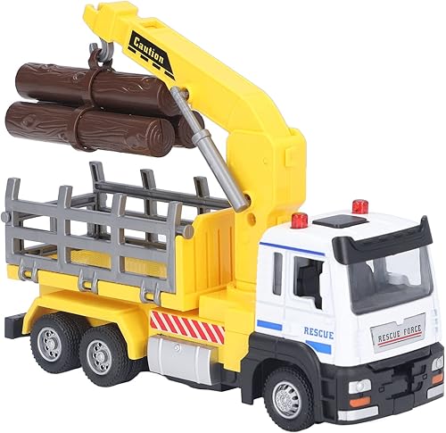 Camión de tronco de juguete 132 con efecto de música de luz para niños de 6 años de edad amarillo