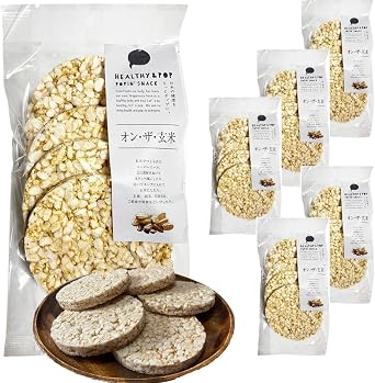 HEALTHY&POP On the Brown Rice 65g Rice Cake Puffed Snack Brown Rice No Additives No Salt Gluten-Free Low GI Domestically Produced Completely Self-Manufactured Trainee 5 pieces 6 bags