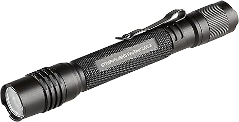 Streamlight 88135 ProTac 2AA-X 550-Lumen Multi-Fuel Personal Carry Tactical Flashlight with USB-C Rechargeable Battery, Black