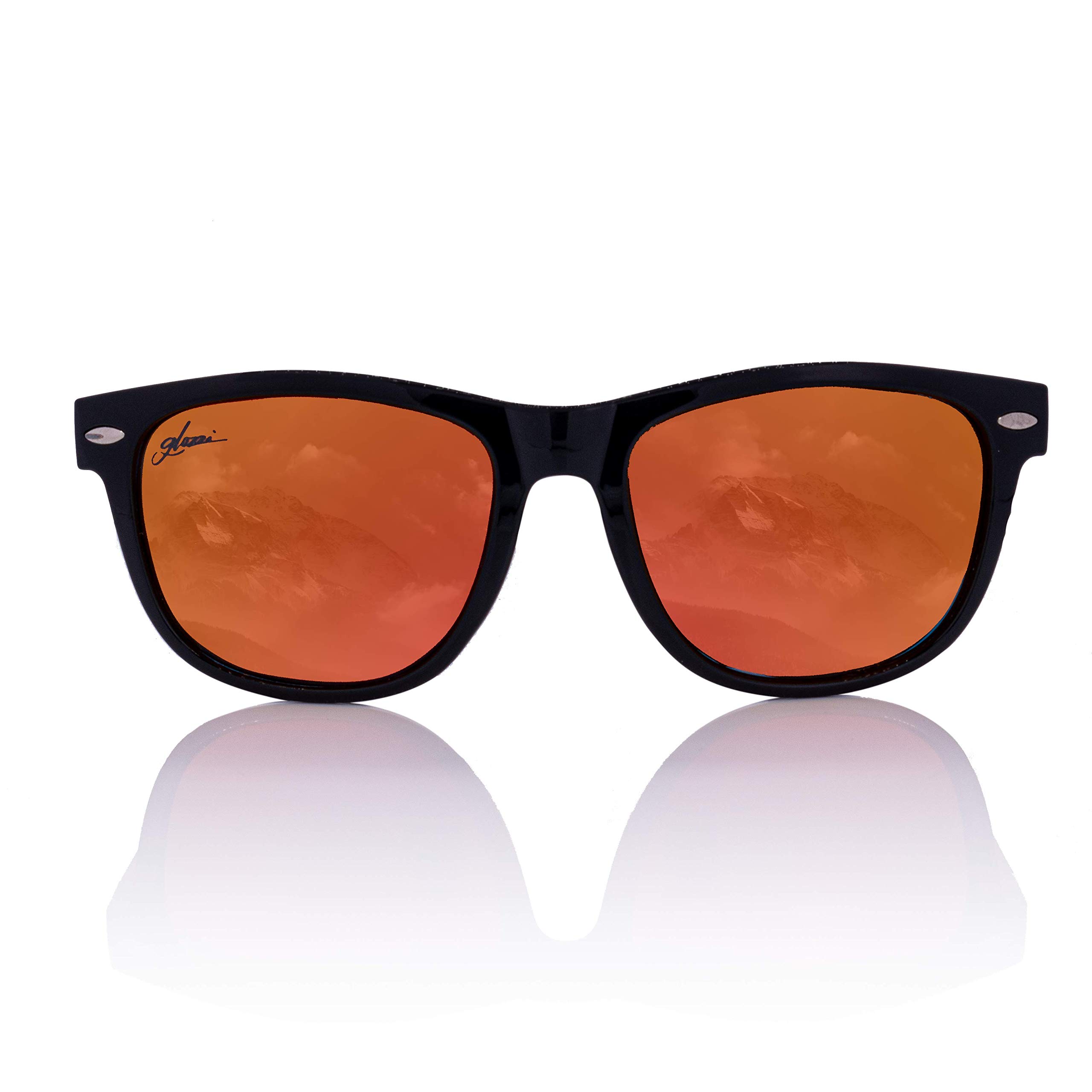 Occhiali da Sole Legno di Noce per Uomo e Donna con Lenti Polarizzate UV400 Aste in Legno e Custodia in Sughero