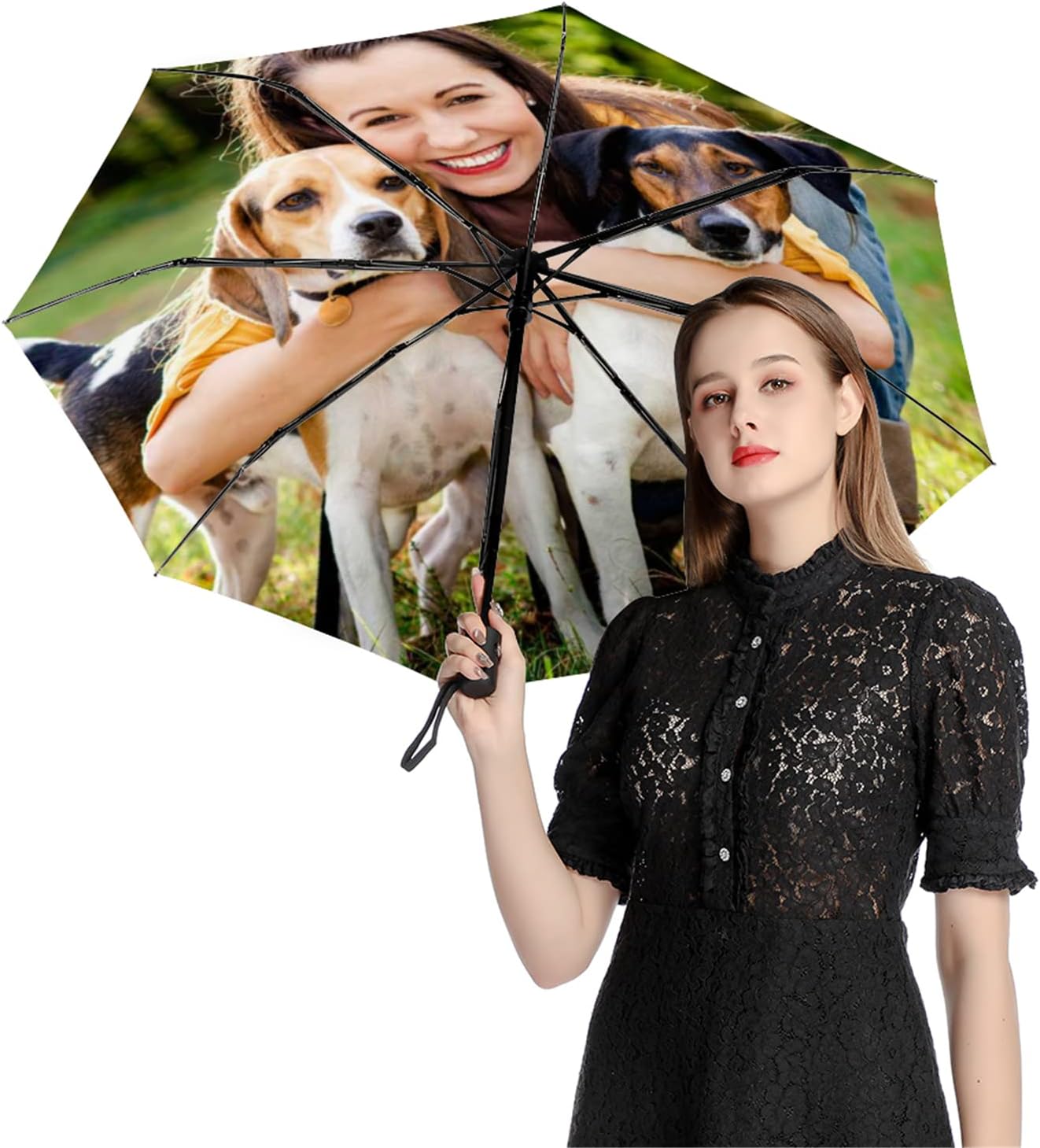 EAQ Custom Umbrellas Personalized Umbrella with Pictures - Automatic Foldable Design for Rain/Sunny, Travel, Gift - Image 4