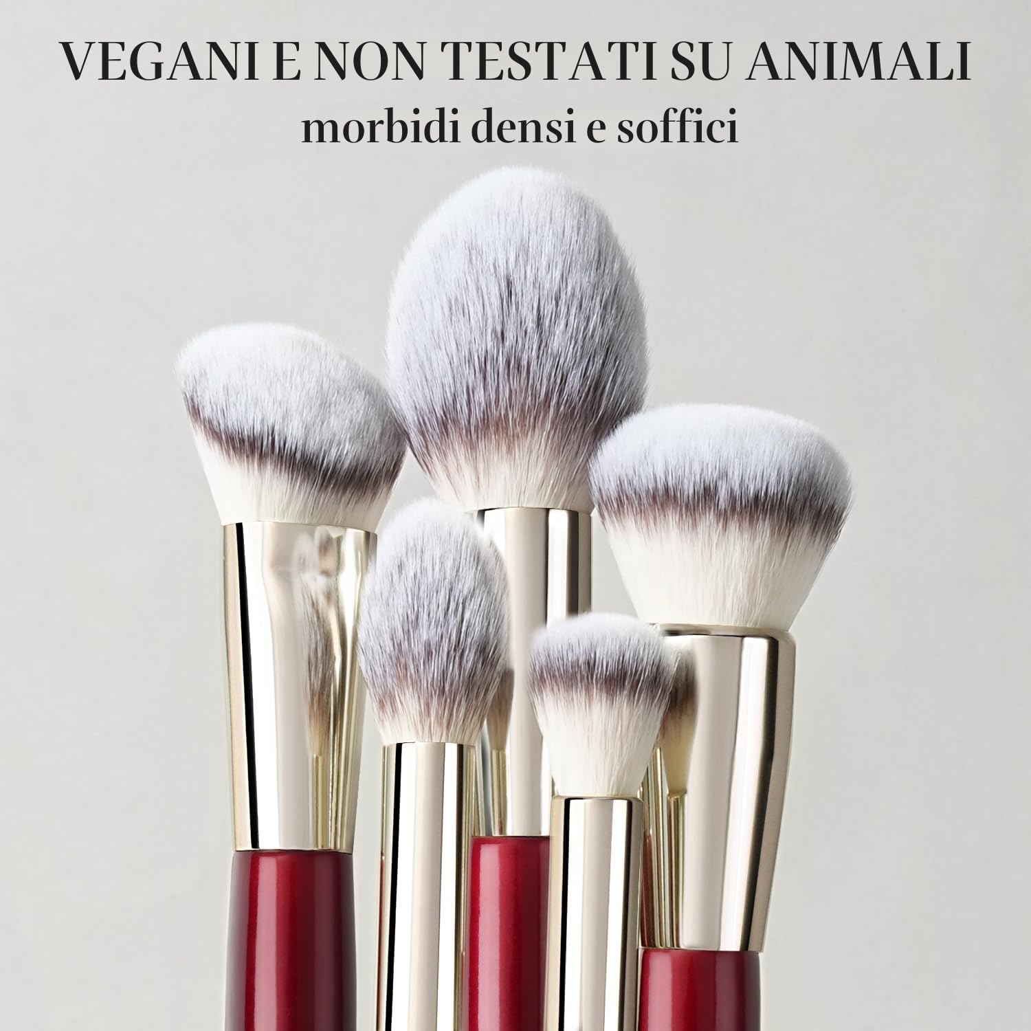BEILI 15PCS Pennelli da Trucco, Vegano Set Pennelli Make Up Professionali Fondotinta in polvere Evidenziatore Correttore Ombretto Matita per sopracciglia Spoolie Capelli sintetici