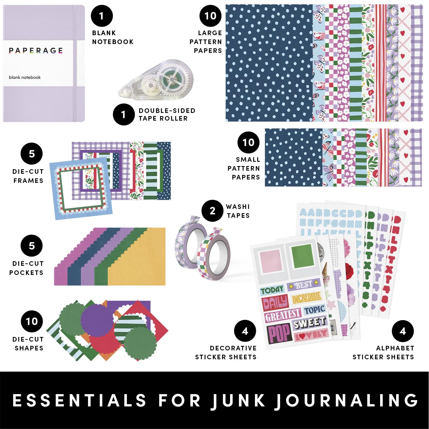 Amazon.com : PAPERAGE Junk Journal & Scrapbook Kit, Hardcover