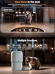 Yuposl Automatic Cat Feeder with Camera, 5G WiFi Cat Food Dispenser App Control 1080 HD Video with Night Vision, 4L Automatic Dog Feeder, Desiccant to Keep Dry Food Fresh, White