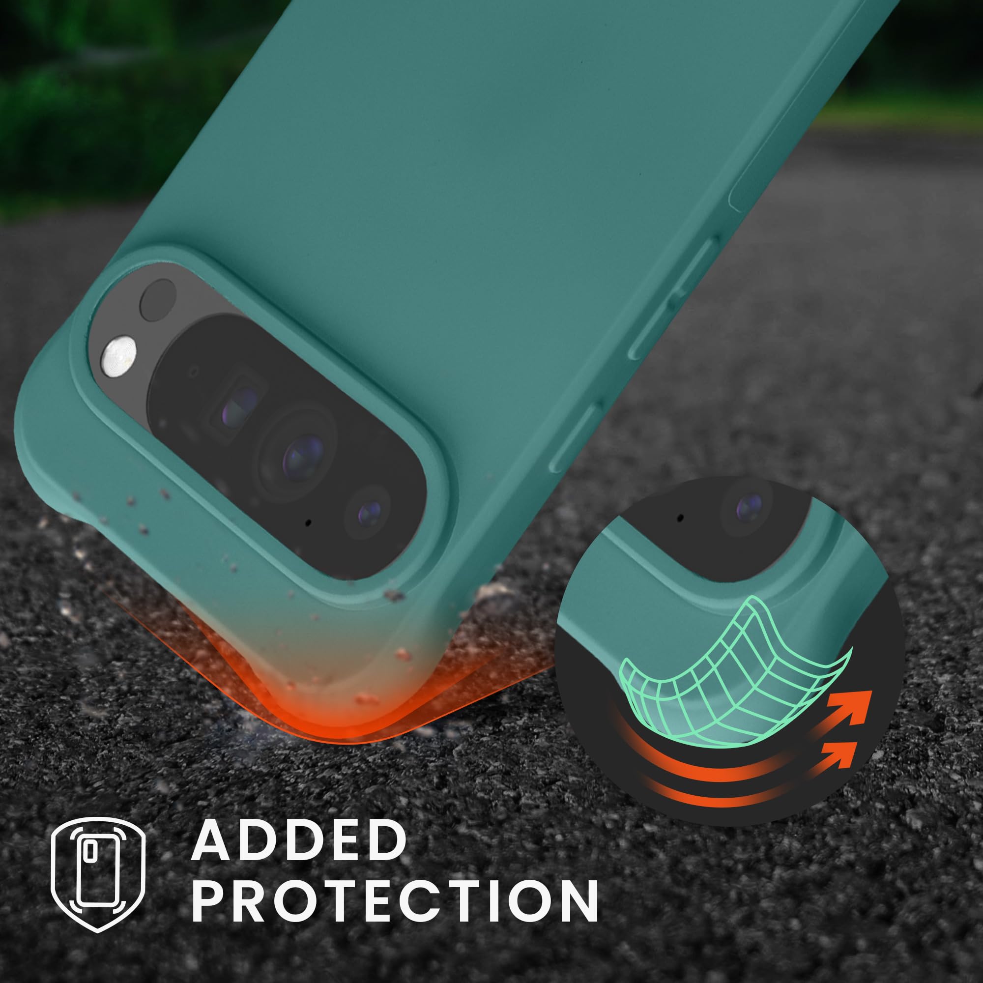 kwmobile Etui z naszyjnikiem kompatybilne z Google Pixel 10 Pro XL - Silikonowe etui z obrożą naftową