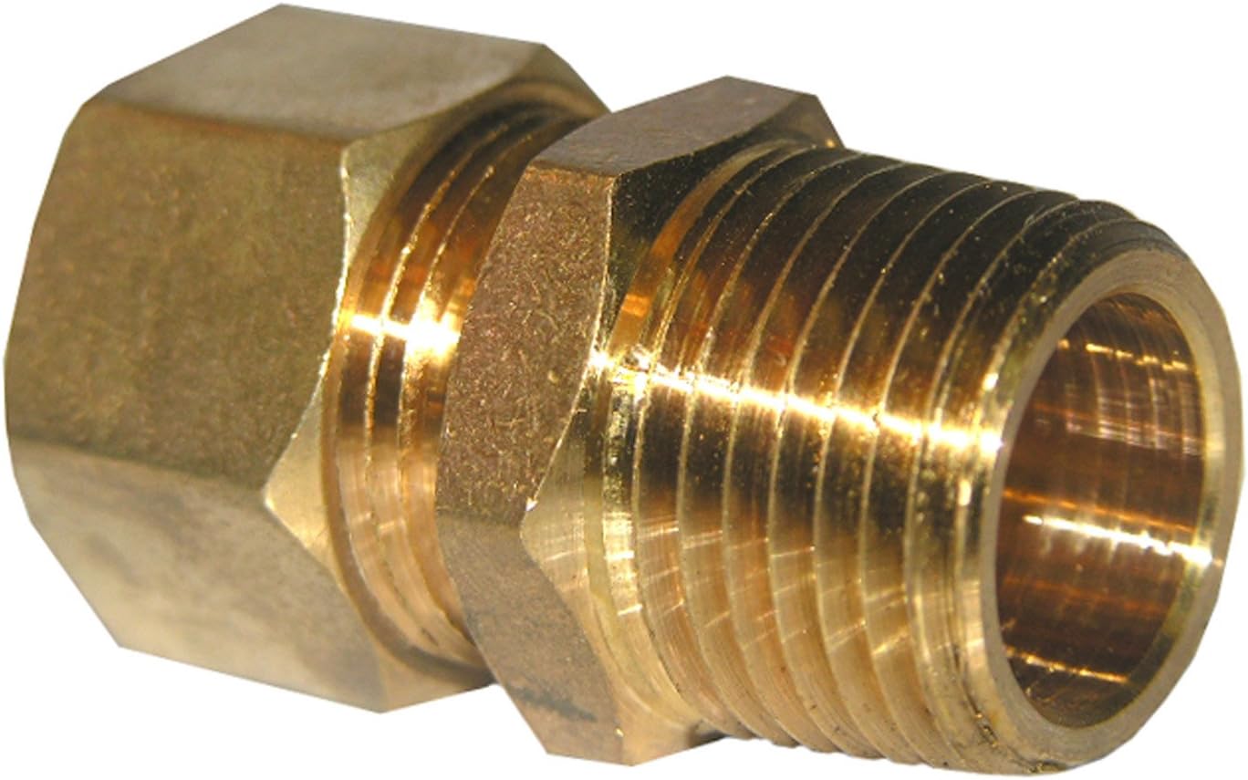 LASCO 17-6859 5/8-Inch Compression by 1/2-Inch Male Pipe Thread Brass Adapter
