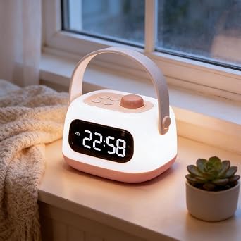 QANYI Kids Lanterns,Portable and Rechargeable Night Light for Kids Room with Dimmable and Clock Time, LED Camping Lantern Emergency Lights Hanging and Table Lamp for Home,Tent,Camp,Girls