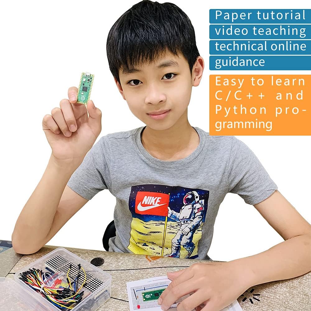 GeeekPi Basic Starter Kit for Raspberry Pi Pico, with Breadboard, I2C 1602 LCD Display Module, 9g Mirco Servo for Raspberry Pi Beginners & Software Engineer