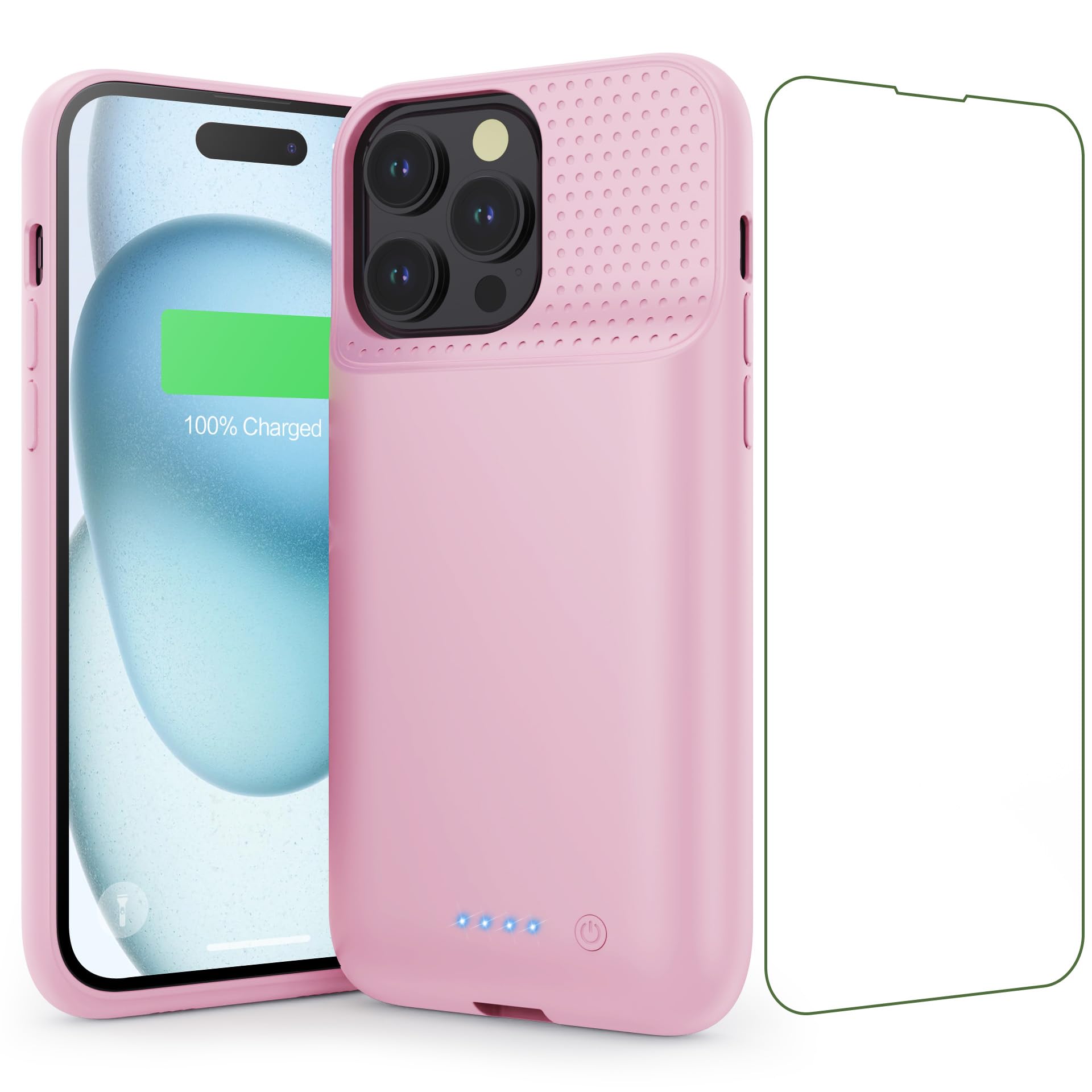 Feob Etui na baterię do iPhone 15 Pro Max (6,7"), 8600 mAh 15 W Powerbank etui dodatkowe etui na telefon komórkowy, etui na telefon komórkowy, etui na telefon komórkowy, etui na telefon komórkowy,