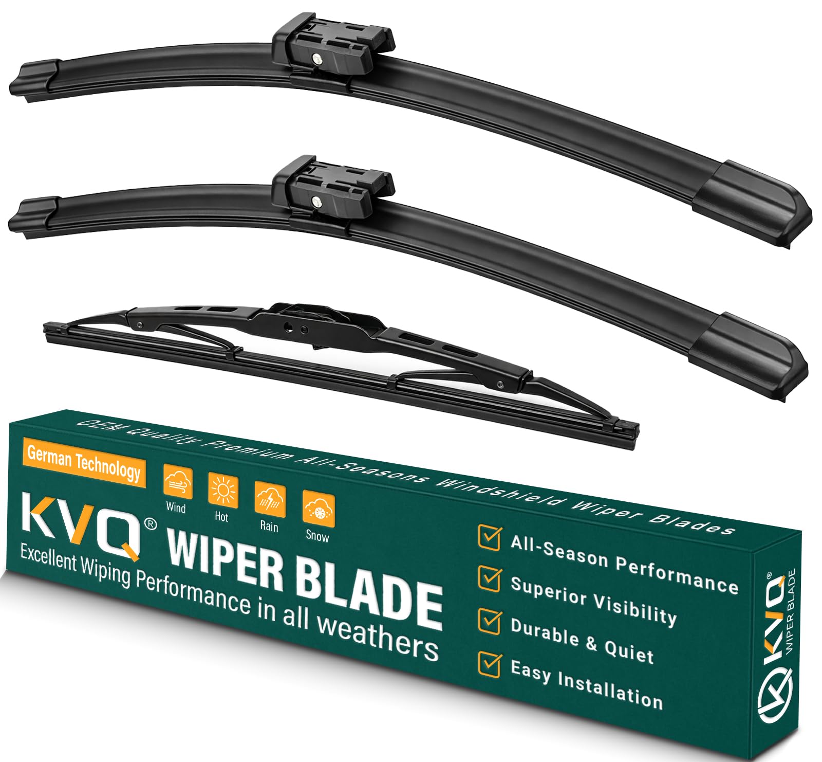 KVQ 24+17+13 Windshield Wiper Blades for Equinox 2010-2017