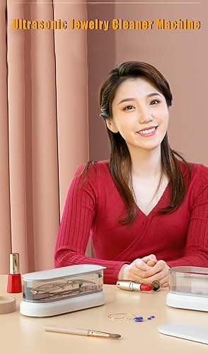 Miniatura 3 de Limpiador ultrasónico de joyas, 5 W, 15.2 fl oz, portátil, profesional, limpiador de joyas sónico para gafas, joyas, anillos de anteojos, reloj,
