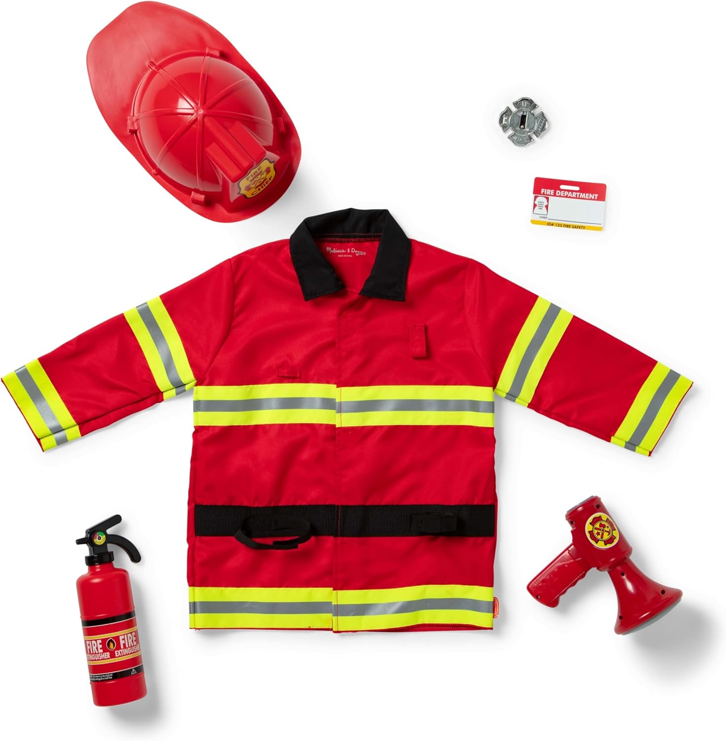 Melissa & Doug Fire Chief Role Play Costume Dress-Up Set