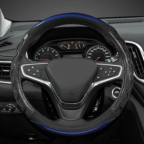 Miniatura 2 de GIANT PANDA Cubierta del volante para Chevy Silverado - Cubierta del volante del coche para Chevrolet Colorado Tahoe - Negro