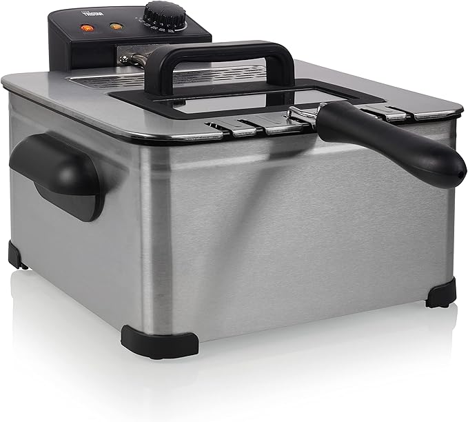 Tristar Fritteuse | 1 großer und 2 kleine Körbe | Einstellbarer Thermostat | Kühle Zone | Spülmaschinenfeste Teile | 5 L | 2000 W | FR-6949