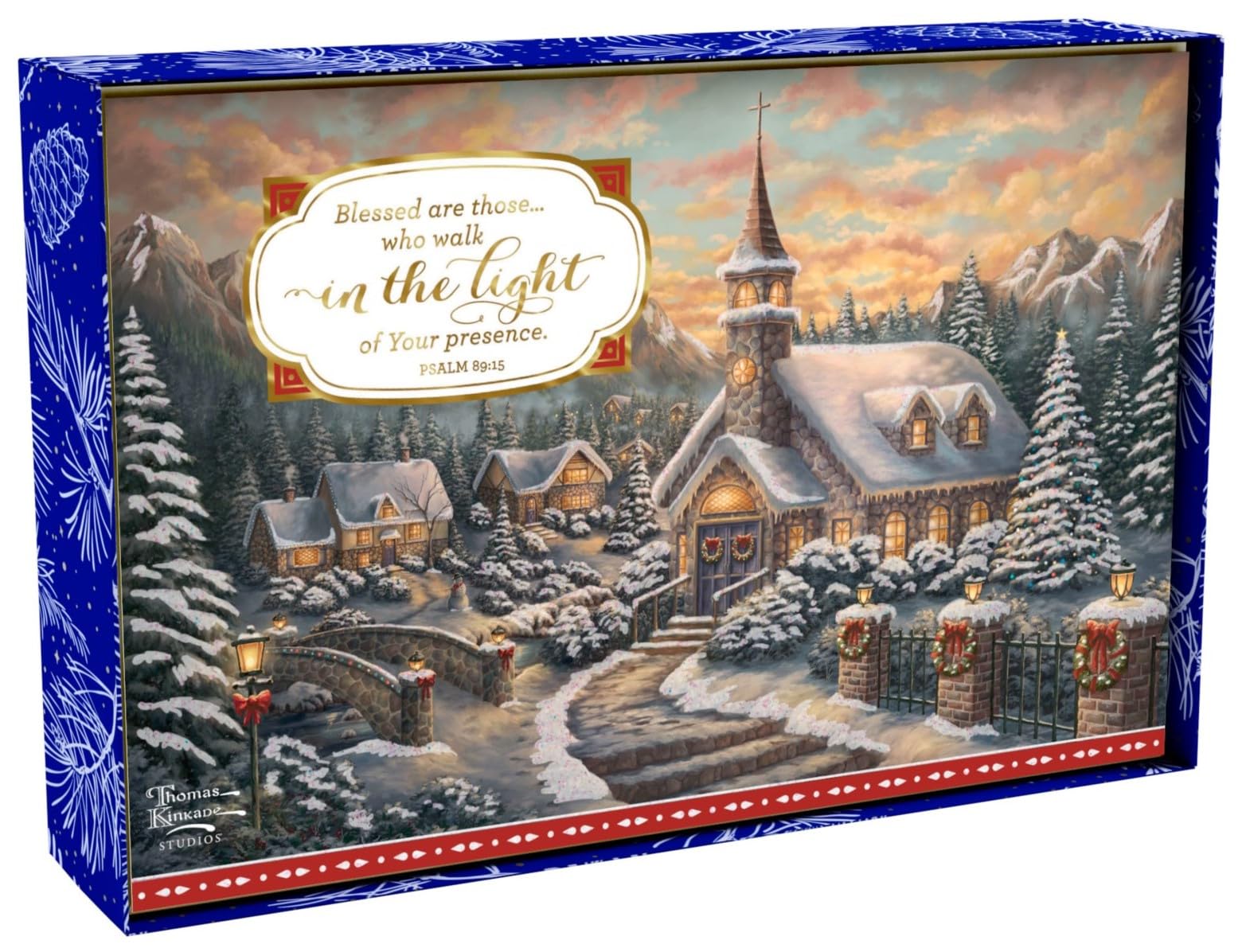 DaySpring Thomas Kinkade – Walk in the Light – 18 Weihnachtskarten in Box