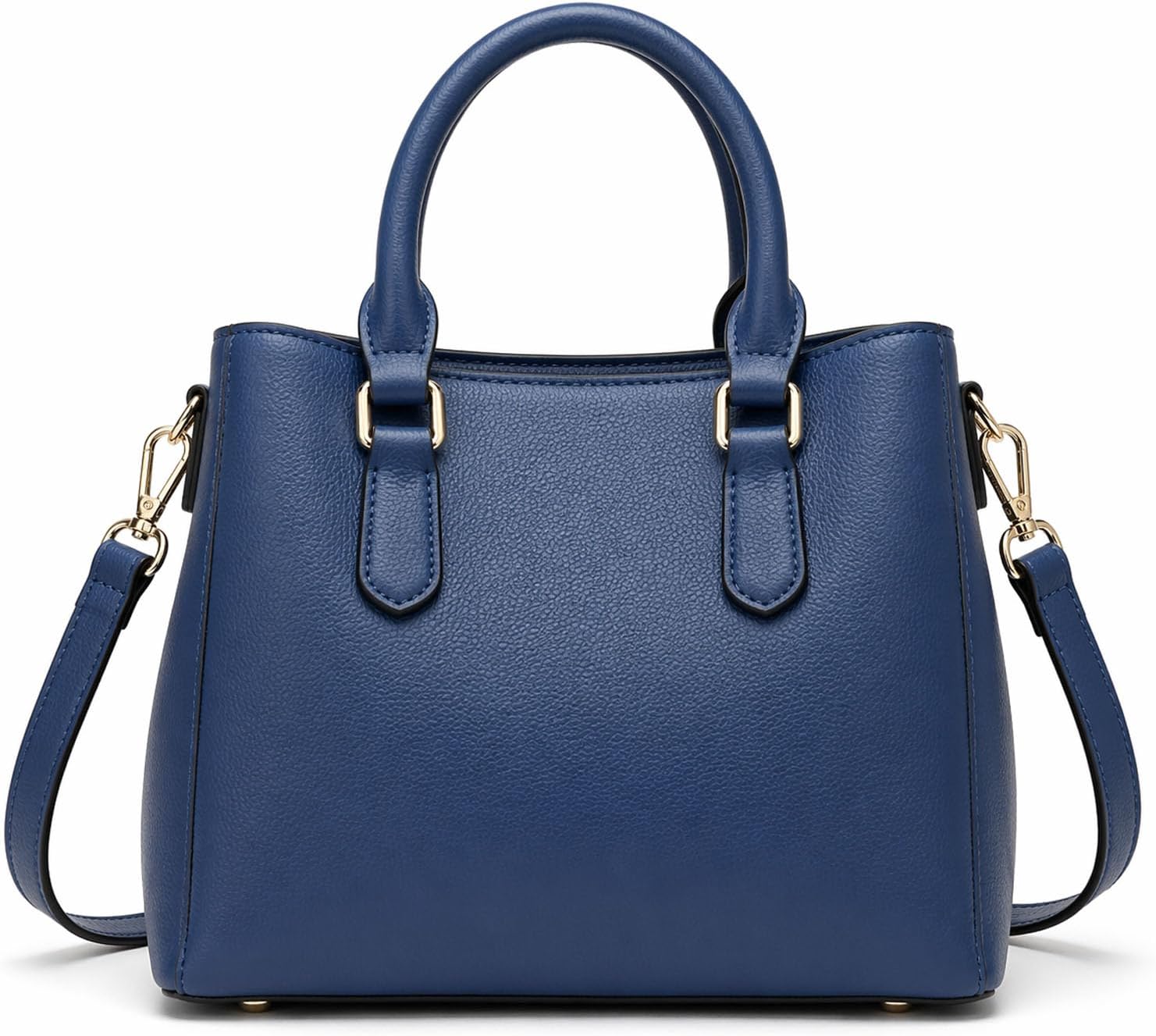 Women’s Blue Handbag, Medium Satchel Purse with Top Handle and Adjustable Shoulder Strap, Elegant Faux Leather Tote Bag for Work, Shopping and Daily Use