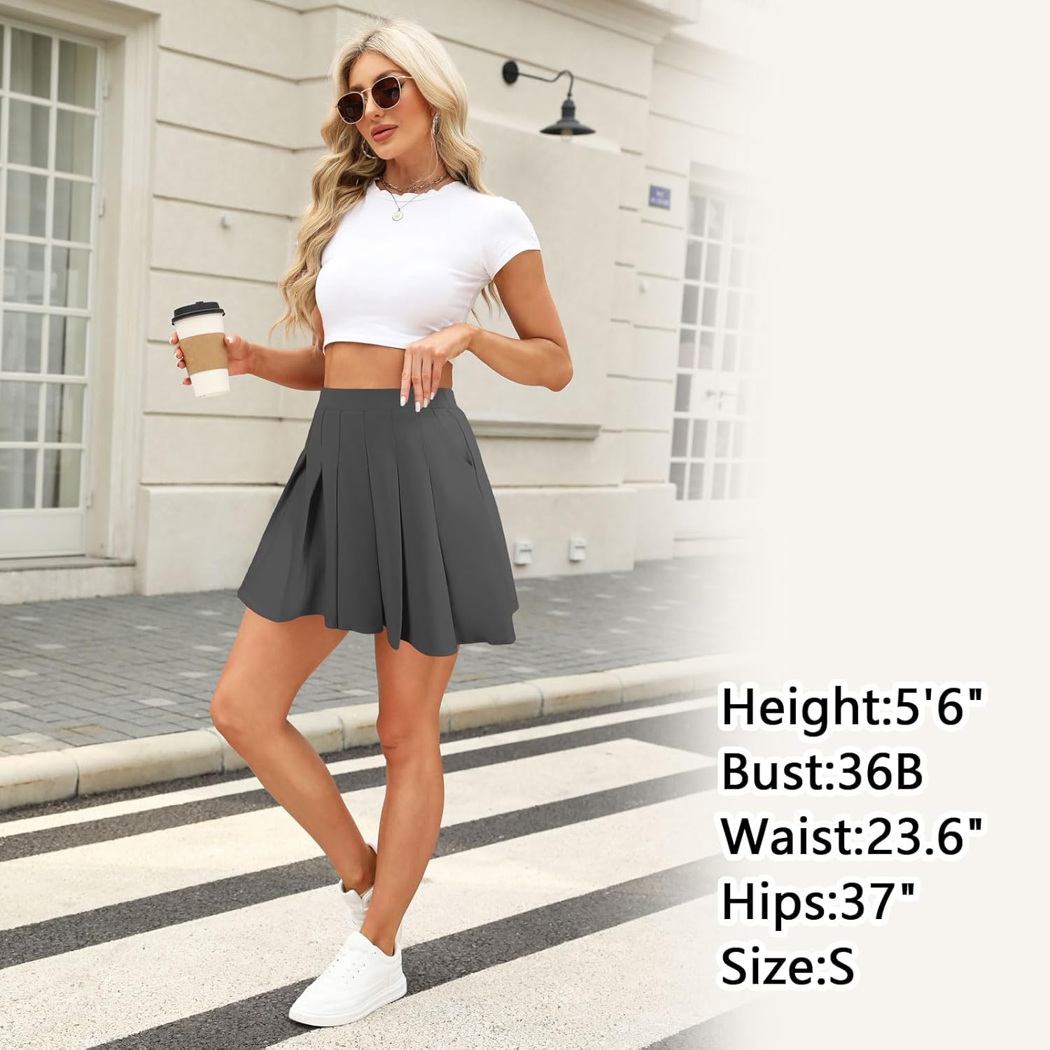 Women's High Waist Pleated Cosplay Cheer Skirt Mini School Tennis Skirts Thanksgiving Day Christmas Skirt