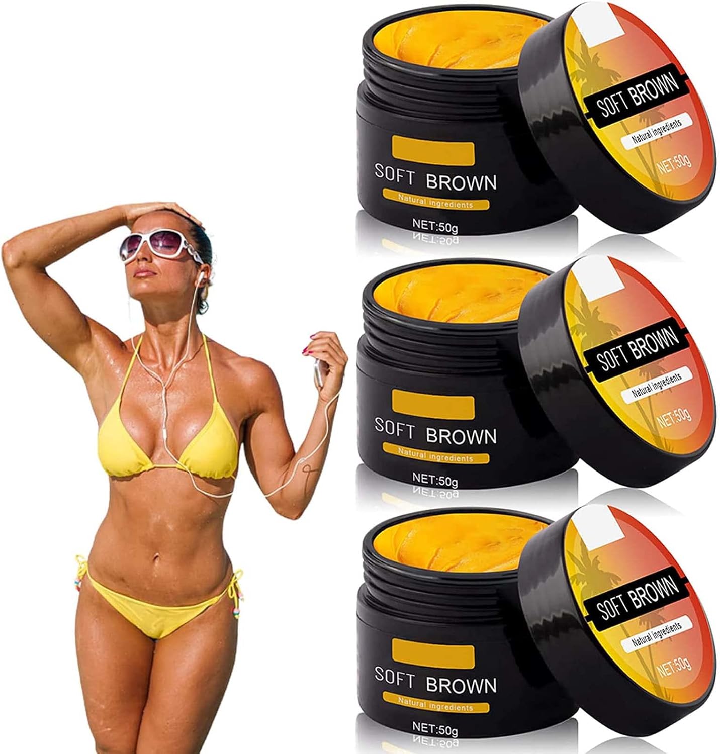 Premium Tanning Accelerator Cream, Effective in Sunbeds & Outdoor Sun, Achieve a Natural Tan