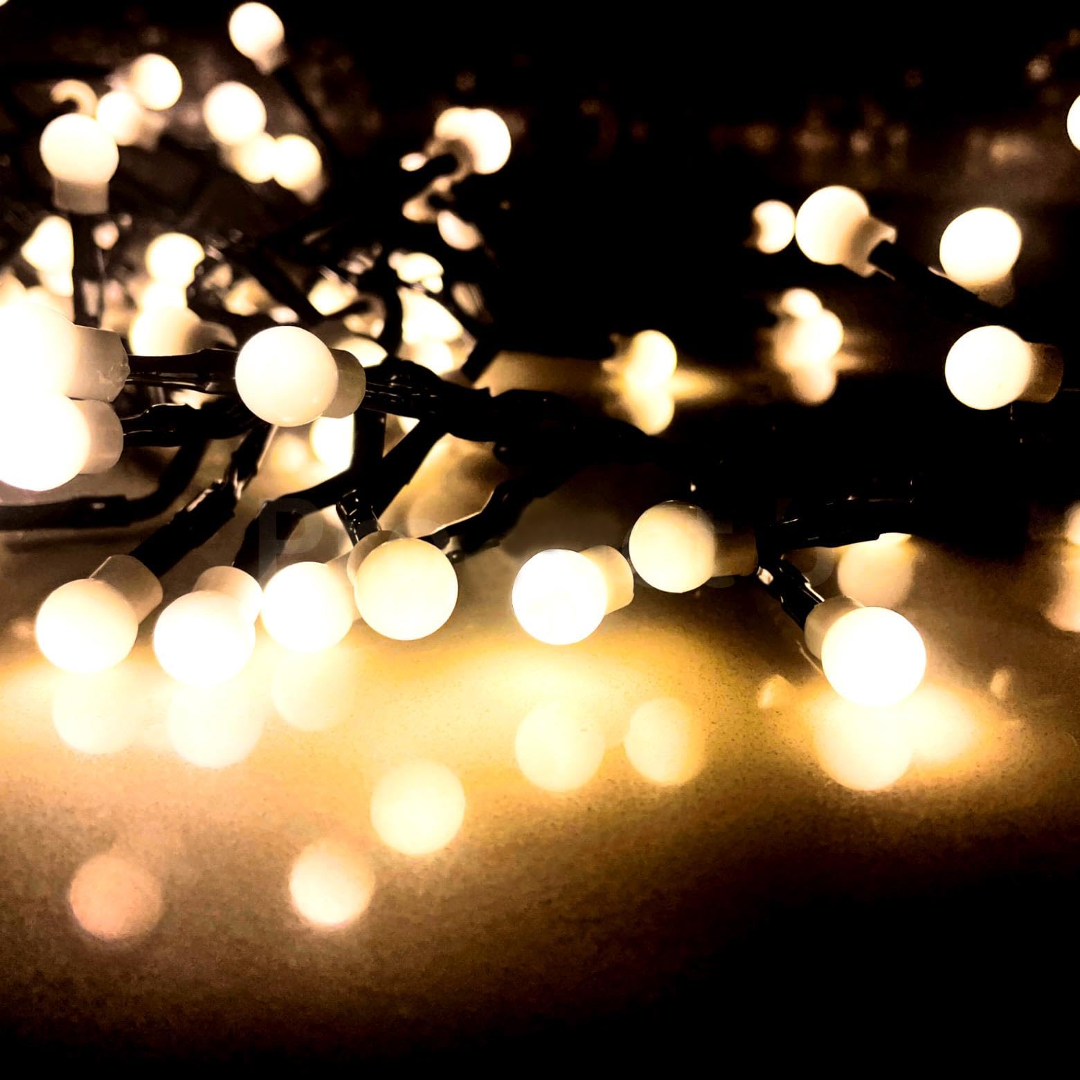 GEEZY Outdoor 200 LED Christmas Berry Fairy String Light with Timer 8 Modes Warm White