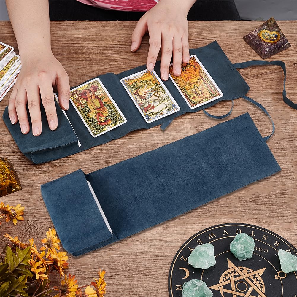 CREATCABIN Tarot Card Pouch Velvet Drawstring Tarot Card Pouch Tarot Deck Storage Holder Black Tree Of Life Tarot Diaper Bags For Jewelry Crystals Witchcraft Rune Altar Gift