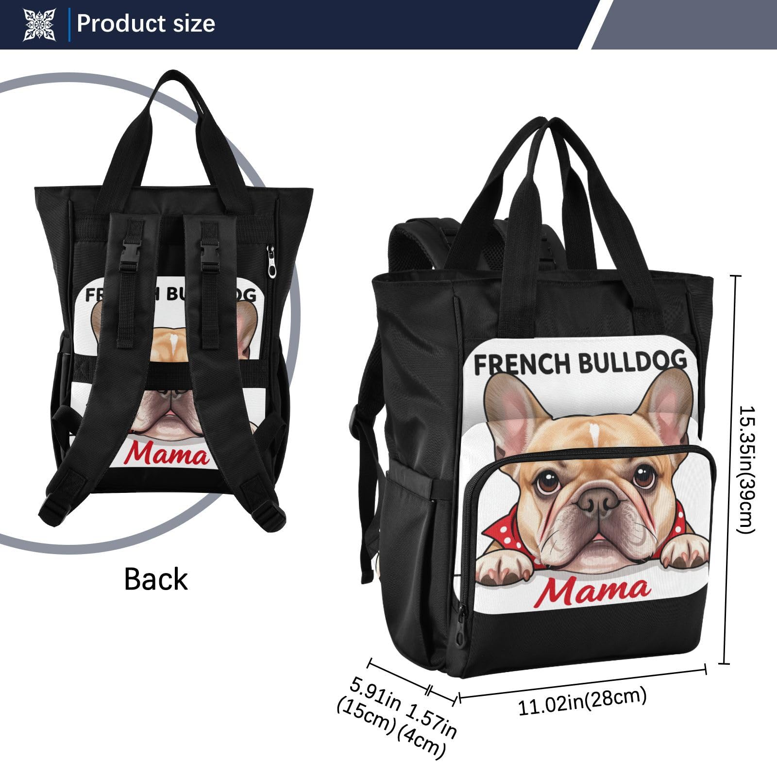 GuoChe Dobby - Mochila para pañales de nailon con múltiples bolsillos
