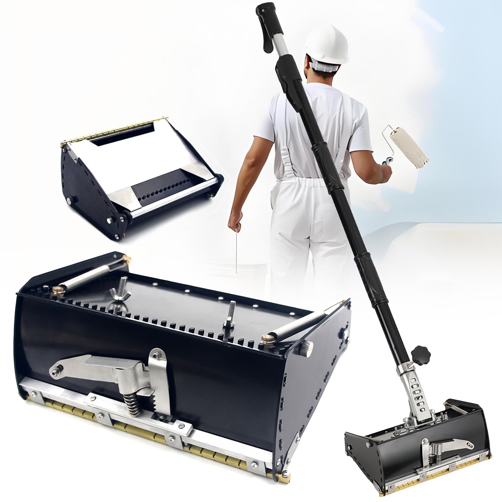Pudełko do wykańczania płyt kartonowo-gipsowych, narzędzie do szybkiego czyszczenia, aluminiowe narzędzie do błota, 20-30 cm, z uchwytem do płyt gipsowo-kartonowych, blachy, wykończenia ścian