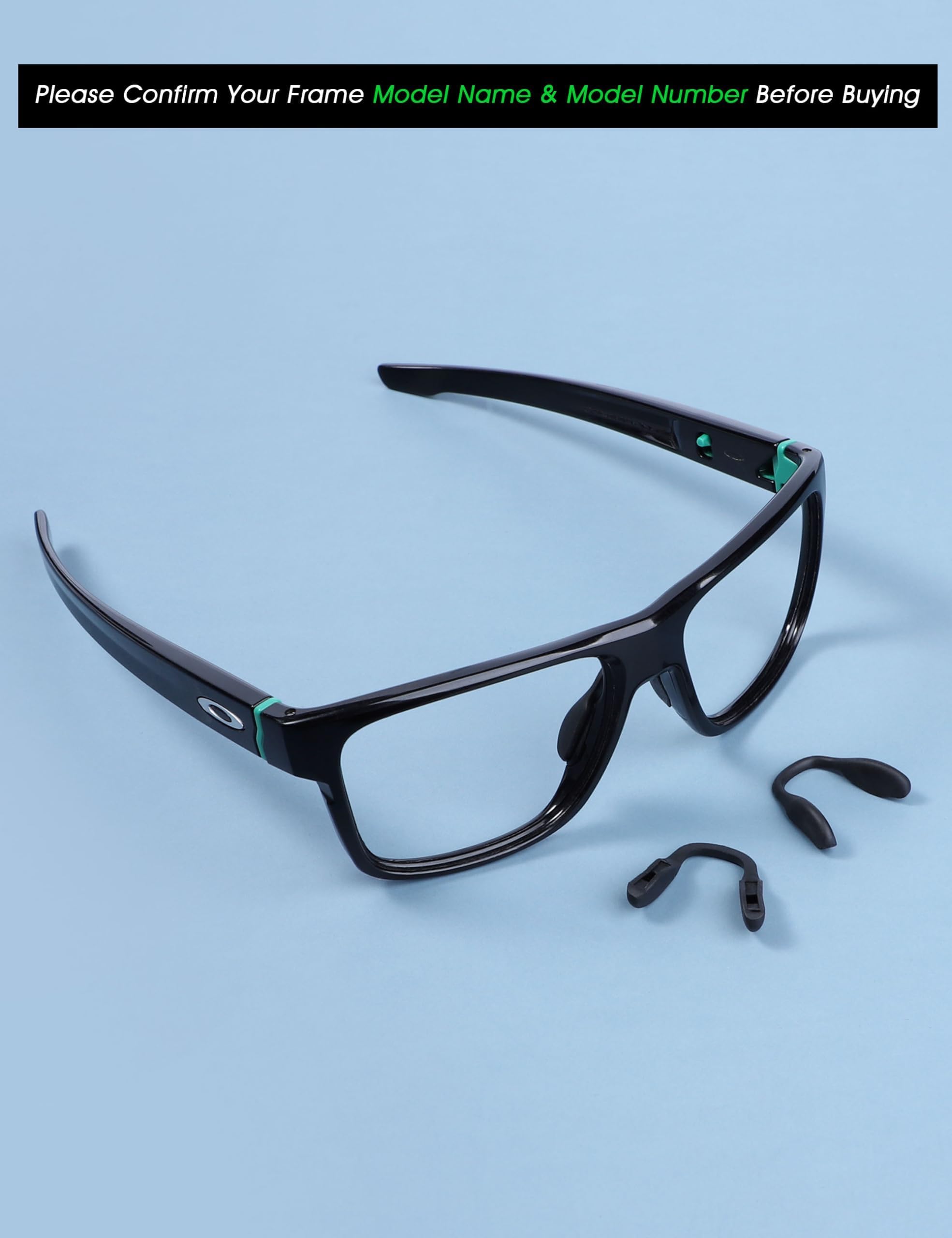 Acefrog 4 Piezas de Almohadillas Nasales Mejoradas para Gafas de Sol Oakley Split Shot OO9416, Crossrange OO9371, Targetline OO9397 OO9398, Repuesto de Pieza Nasal de Inserción, Almohadilla Nasal