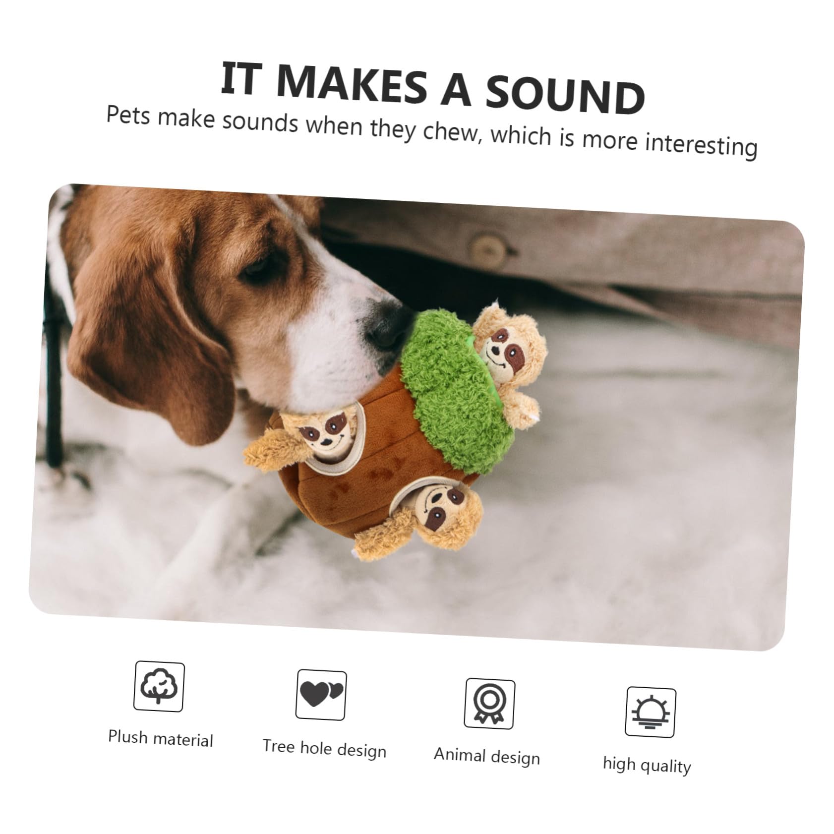 Interaktives Quietschendes Hunde Plüschtier 4 Stück aus Plüsch