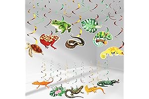 Lizard Snake Foil Swirls for Reptile Party Decorations