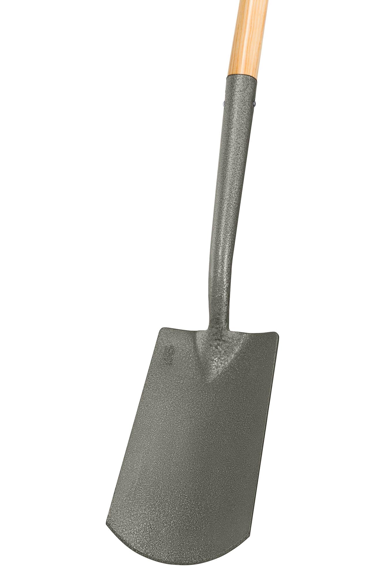 Idealspaten ECCO Szpadel holenderski powlekany proszkowo z uchwytem T z jesionem, srebrny, 90 x 28 cm