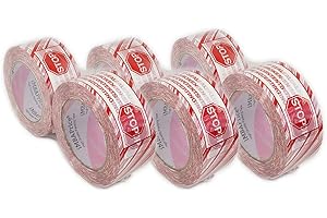 iMBAPrice Tamper Evident Security Tape - 6 Roll Security Tape