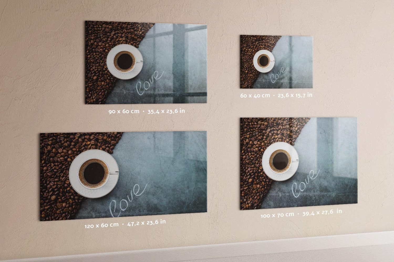 Menú y Pizarra Magnética para Restaurantes y Cafeterías 90x60 Taza de café | Tablero Imantado | Cristal Templado | Mural de Pared | Placa de Acero | Cartelera Informativa | Organizador de Tareas