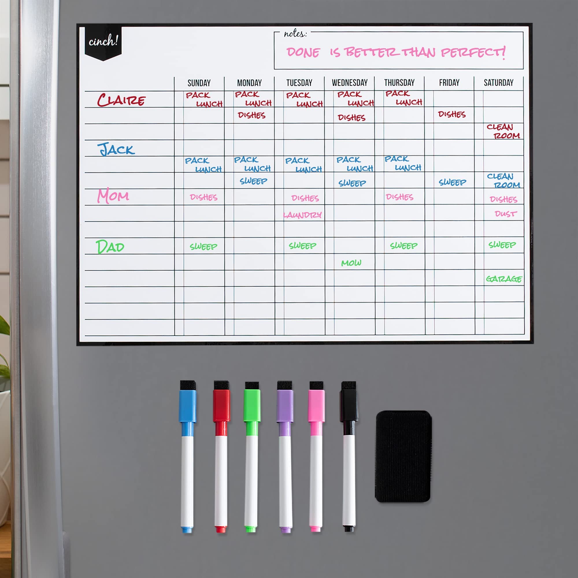 Buy Magnetic Dry Erase Chore Chart For Multiple Kids 17x12 6 
