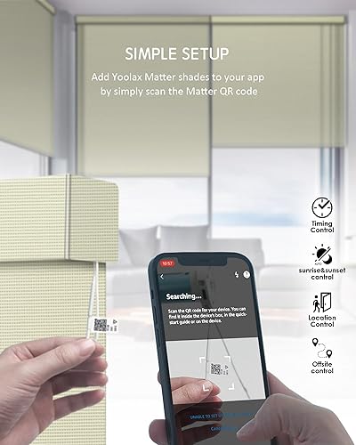 Miniatura 103 de Yoolax Persianas inteligentes, persianas enrollables motorizadas, persianas automáticas para ventanas, persianas motorizadas compatibles con Alexa