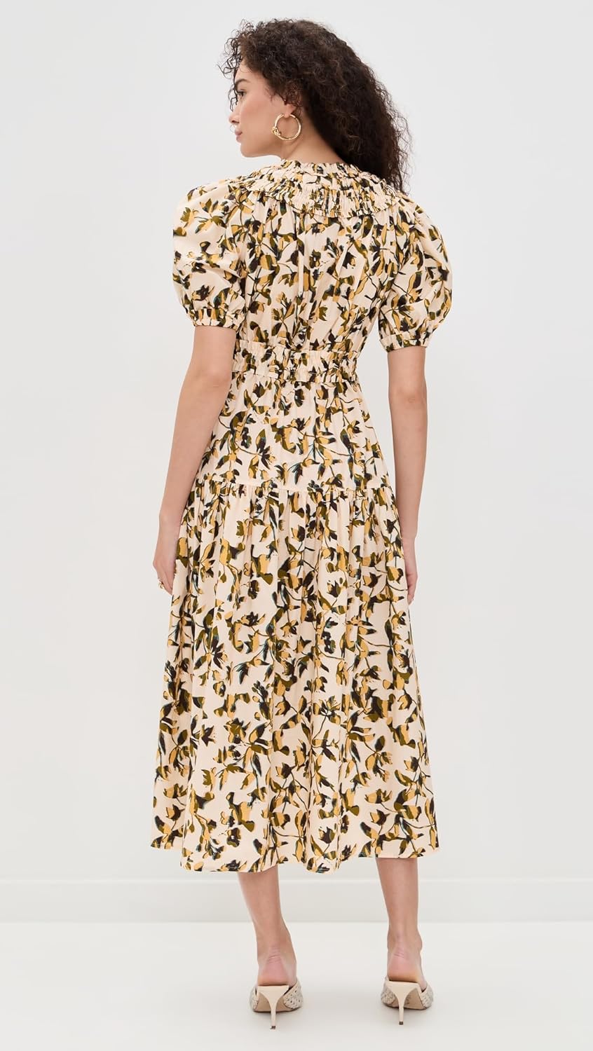 Ulla Johnson Women's Othella Short Sleeve Midi Dress - Image 3