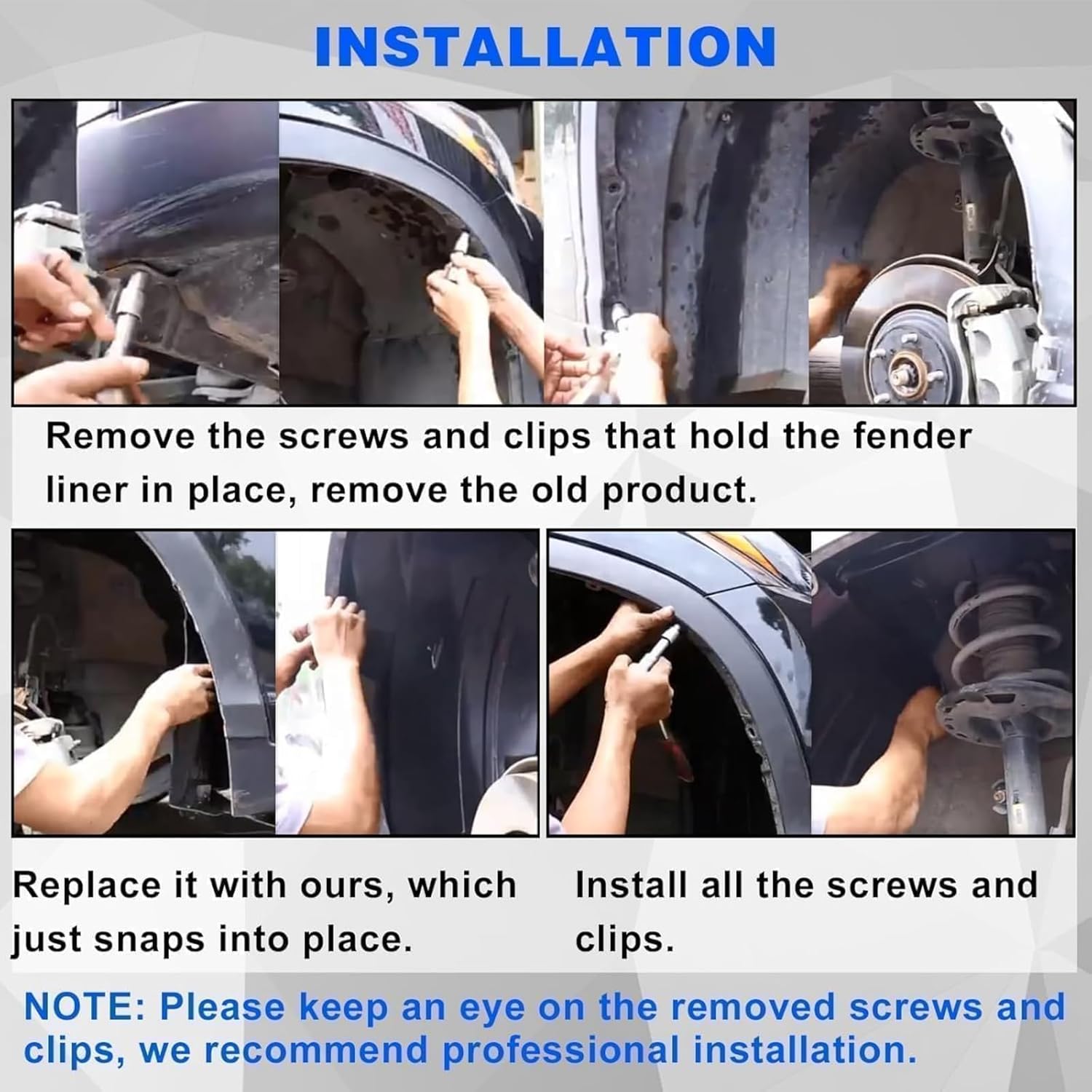 SecosAutoparts Front Left Fender Liner Side Compatible with Audi A7 Quattro S7 RS7 2012 2013 2014 2015 2016 2017 2018 Replace# 4G8-821-171-D, 4G8821171D