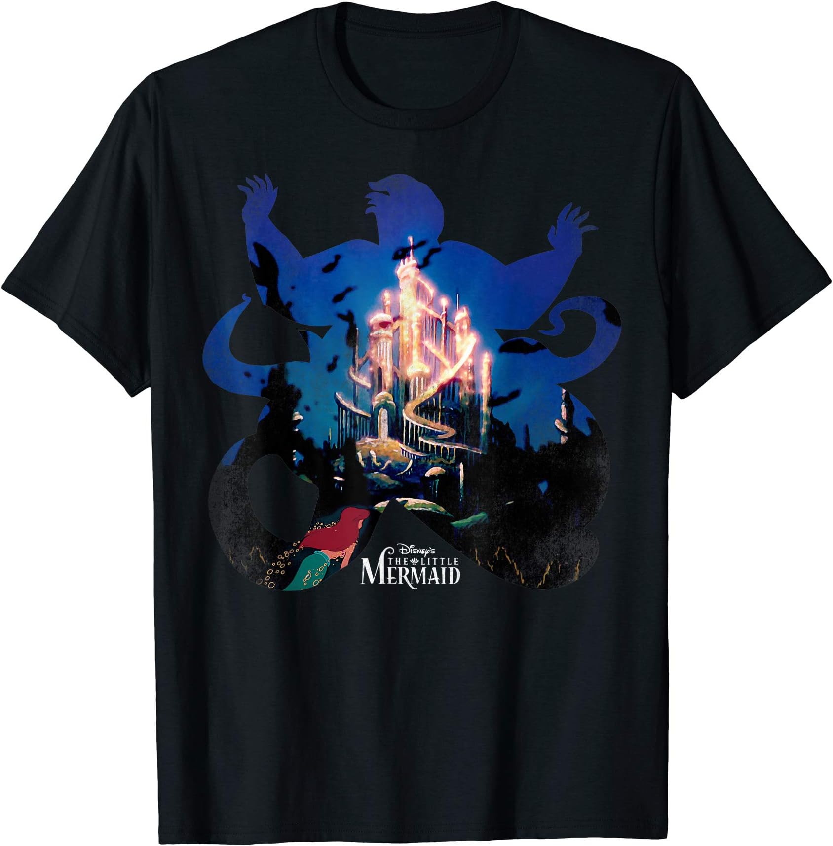 Disney Little Mermaid Ursula Silhouette Graphic T-Shirt