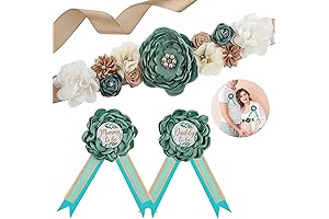 Sage Green Maternity Sash Set for Baby Showers