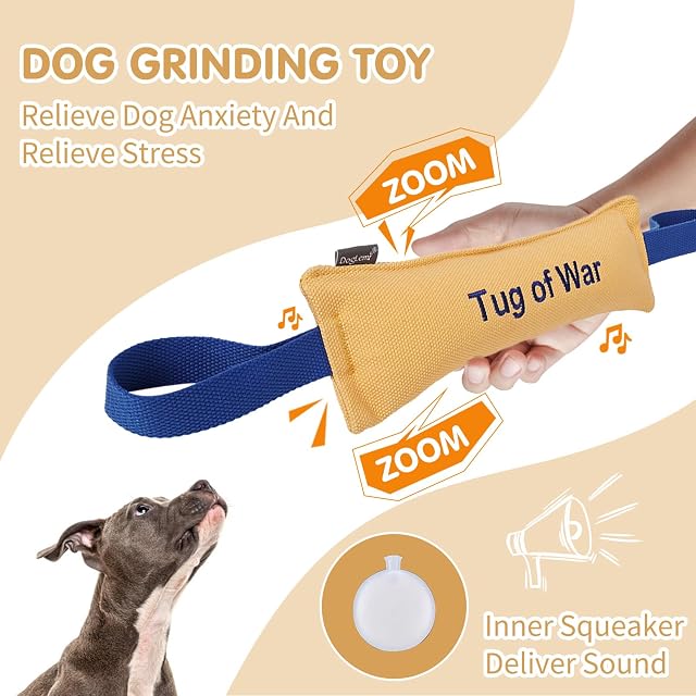 Foto 4 de 6 de PETCUTE Juguete para Remolcar para Perros,Juguetes para Perros,Juguete para Morder para Perros con 2 Asas…