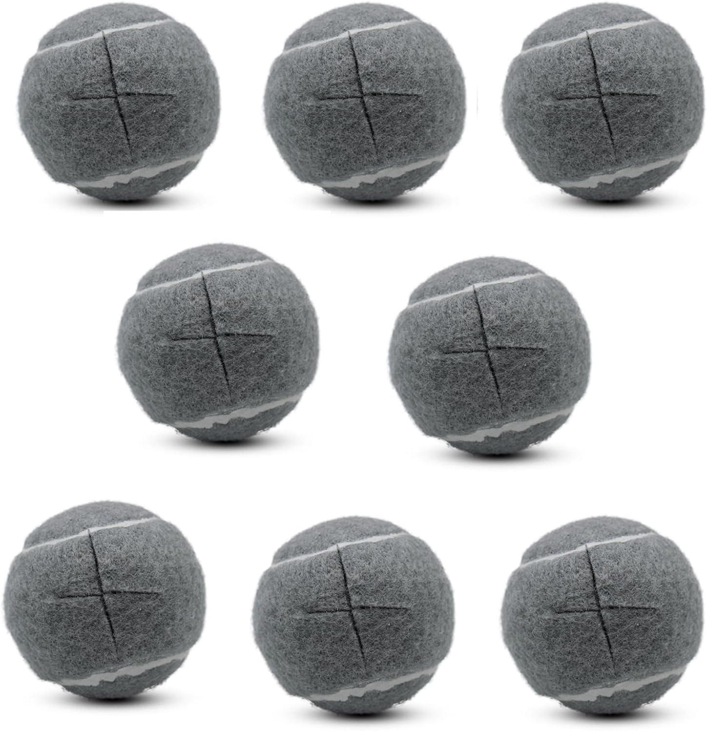 8 PCS Precut Walker Tennis Balls for Furniture Legs and Floor Protection, Heavy Duty Long Lasting Felt Pad Glide Coverings for Chair (Grey)