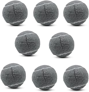 8 PCS Precut Walker Tennis Balls for Furniture Legs and Floor Protection, Heavy Duty Long Lasting Felt Pad Glide Coverings for Chair (Grey)